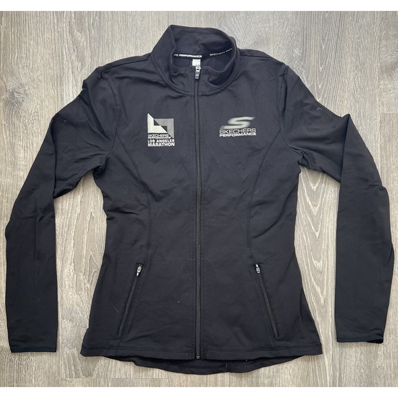 Skechers Jackets & Blazers - Sketchers x Los Angeles Marathon Black Full Zip Women's Large Windbreaker Jacket